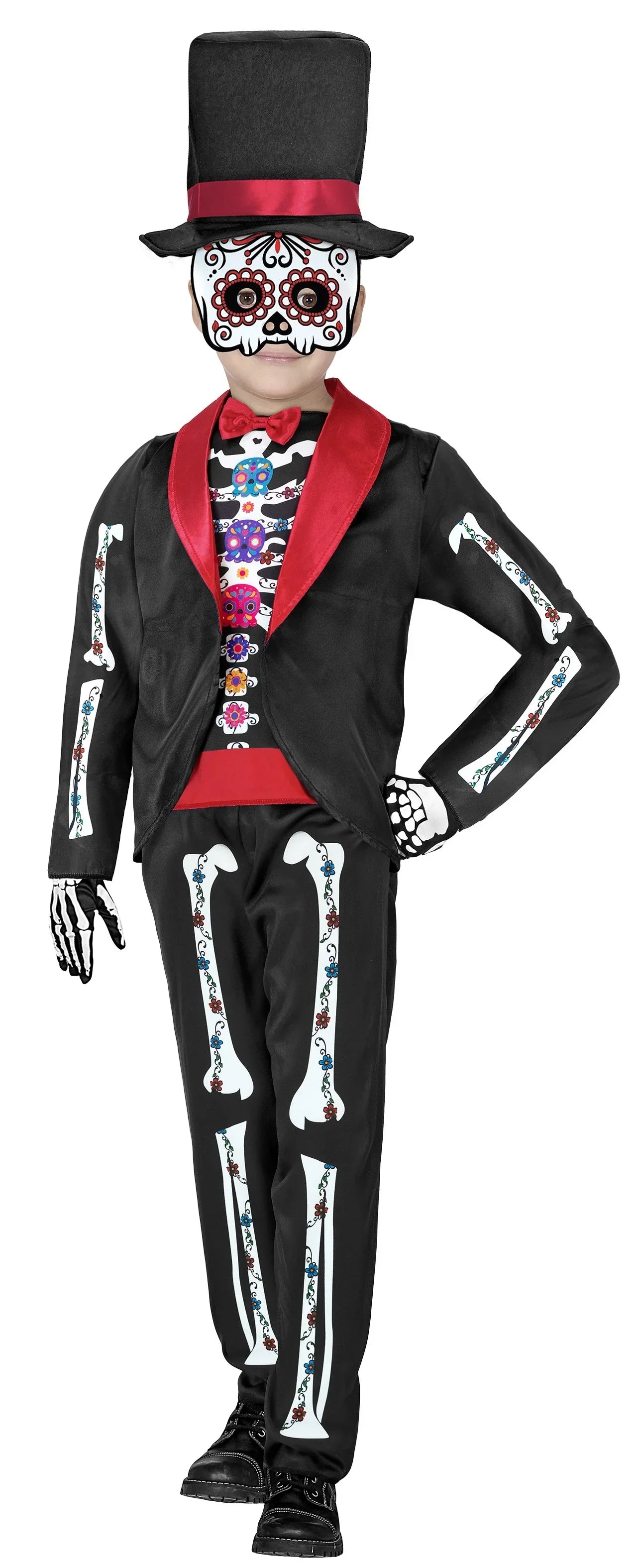 Disfraz de Catrín Mexicano con Máscara para Niño Catrina Widmann